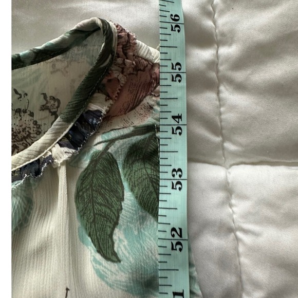 Maeve Floral Butterfly Tiered Maxi Dress Size 8 White Blue Pink Boho - Picture 7 of 7